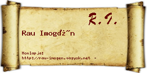Rau Imogén névjegykártya